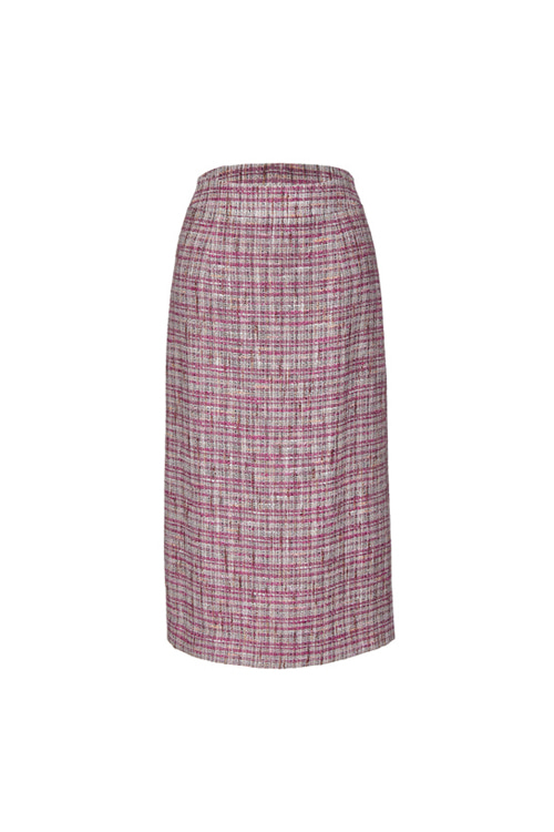 Pink tweed skirt