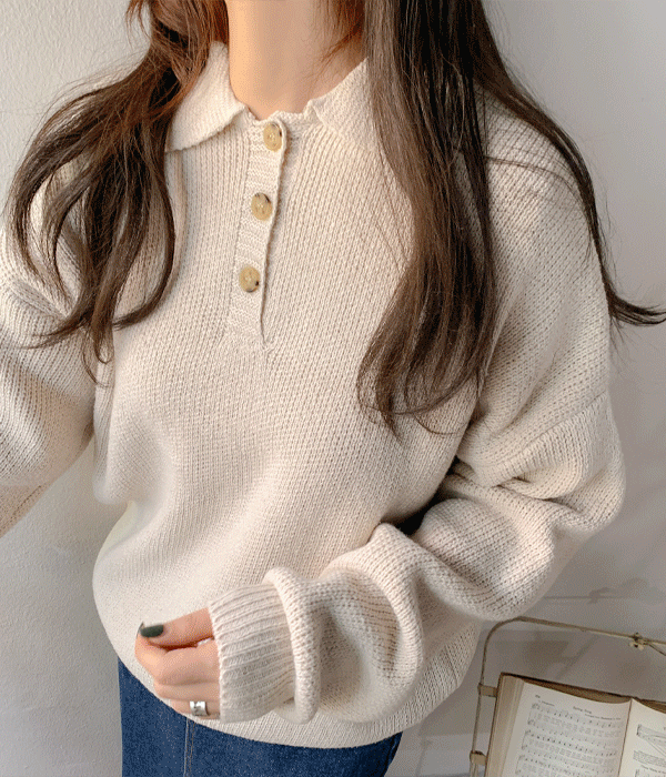 mellow 버튼 스웨터 (2color)
