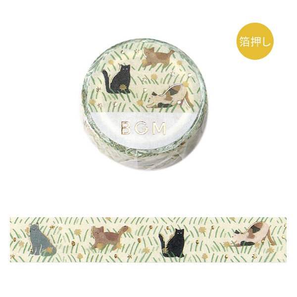 BGM 들꽃수첩 마스킹테이프 15mm : 고양이 친구들샐러드마켓