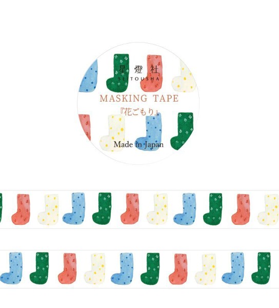 세이토샤 마스킹테이프 15mm : 꽃무늬 양말샐러드마켓