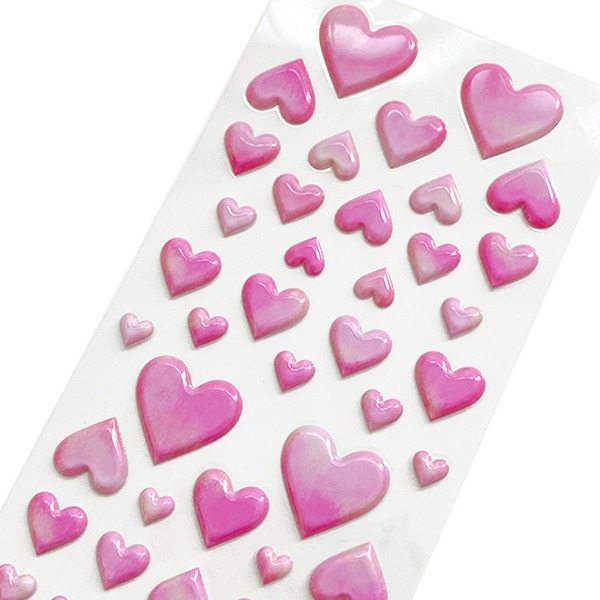 클로즈핀 푸쿳토 입체 스티커 : 핑크 하트샐러드마켓