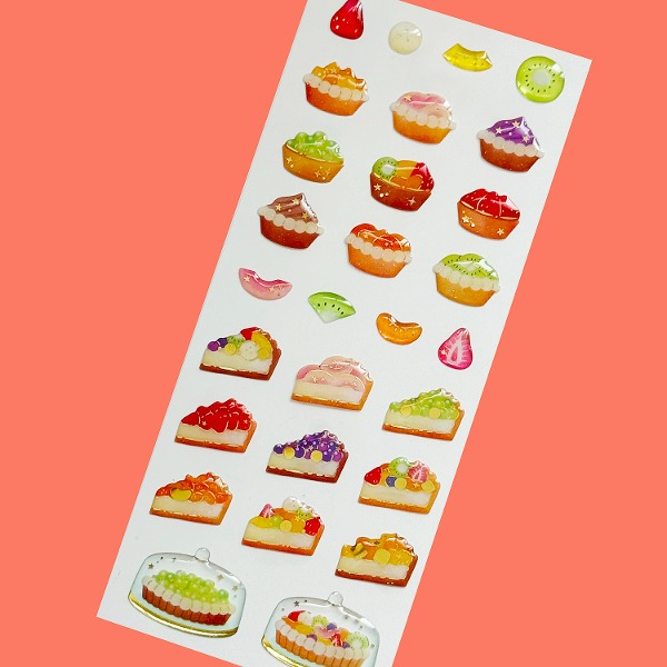 액티브 드롭 입체 스티커 : 과일 타르트샐러드마켓