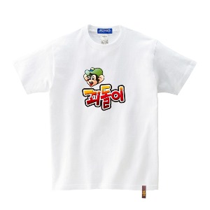 [추억의 과자 티셔츠] 꾀돌이 콜라보 A타입 로고 티셔츠