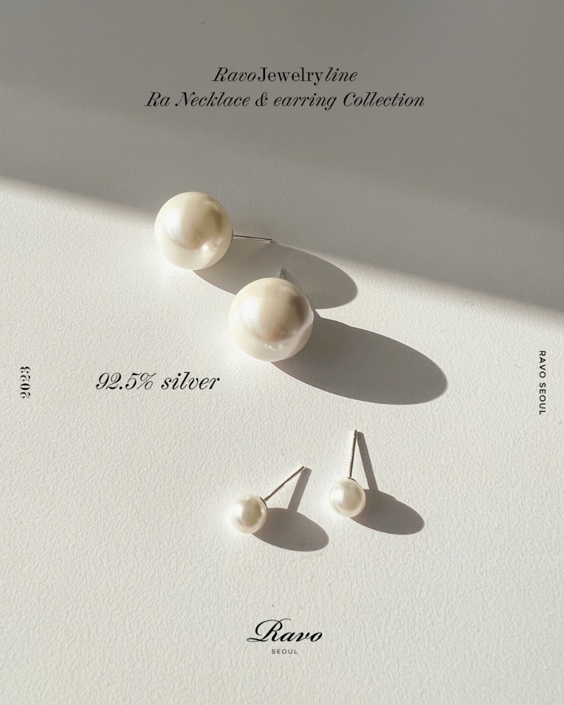 Ra Earring  NO.04 똑진주 클래식 이어링 (스왈로브스키 진주)