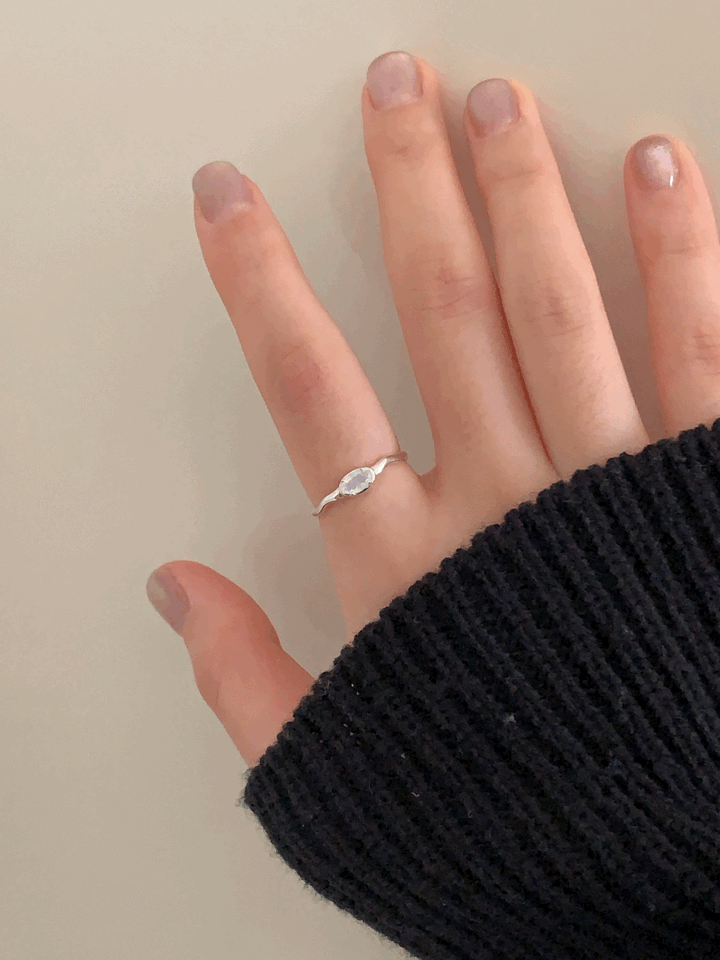 [silver 925] gemstone wave ring