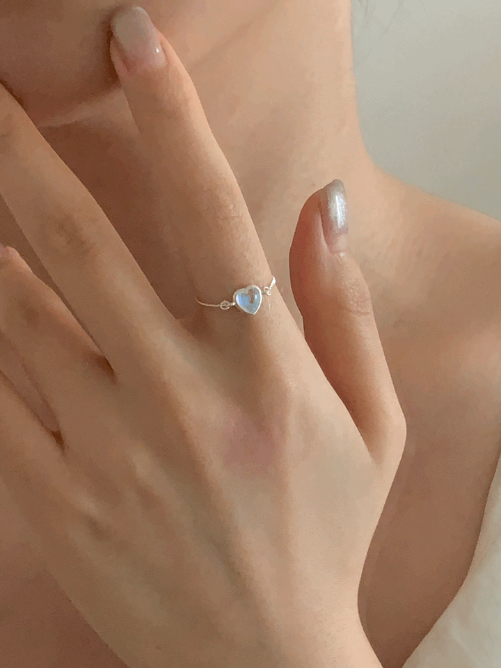 [silver 925] soft heart free ring
