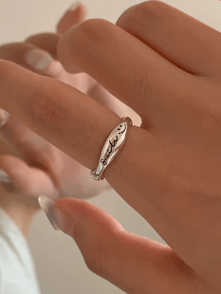 [silver 925] volume smile ring