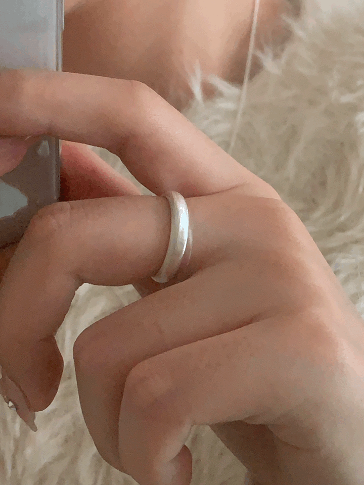 [silver 925] matte metal ring