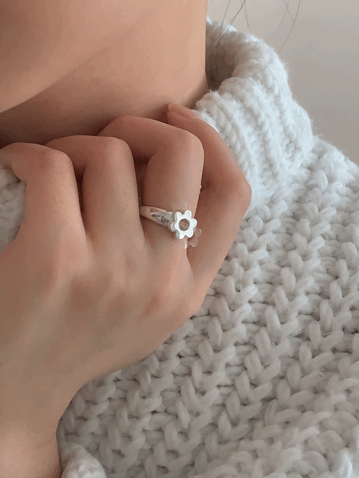 [silver 925] empty daisy ring