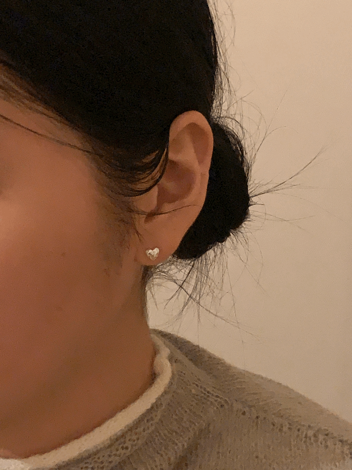 [silver 925] mini poker earrings