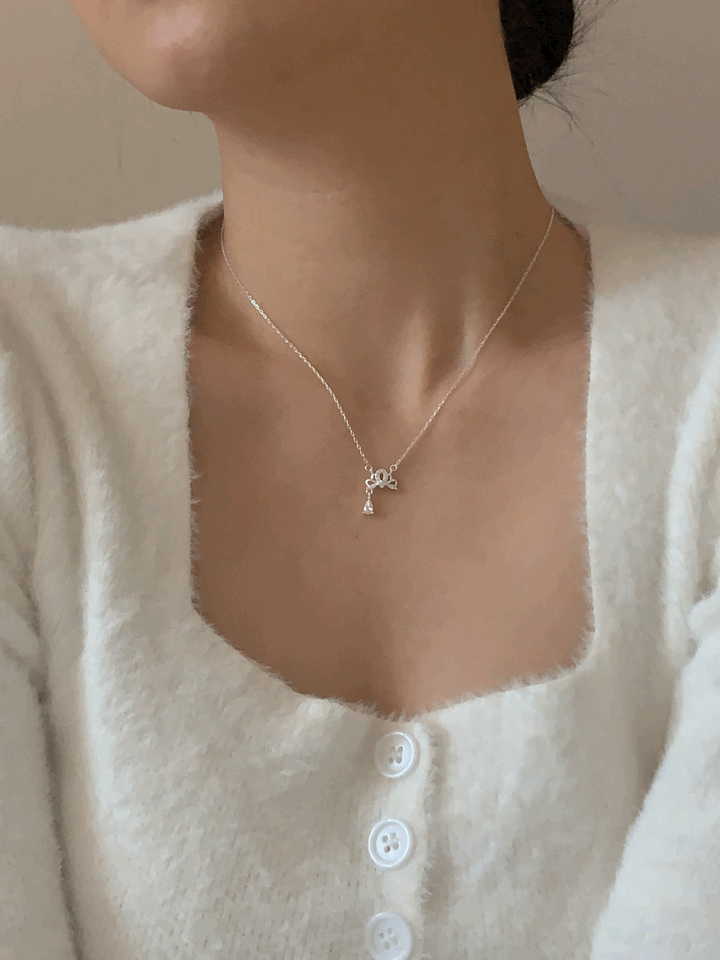 [silver 925] crown cubic necklace