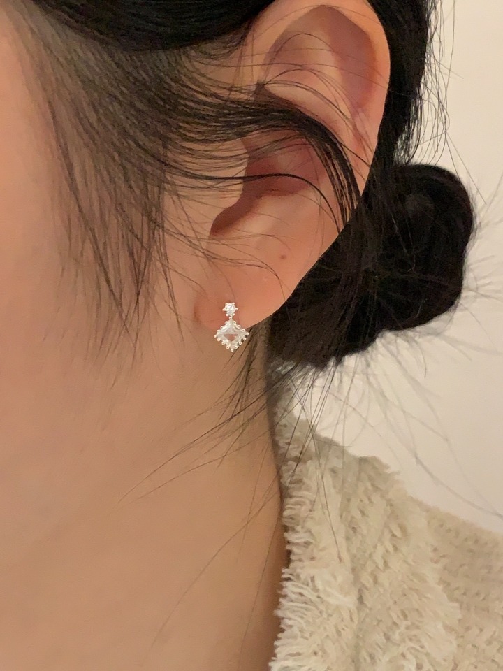 [silver 925] double dia earrings