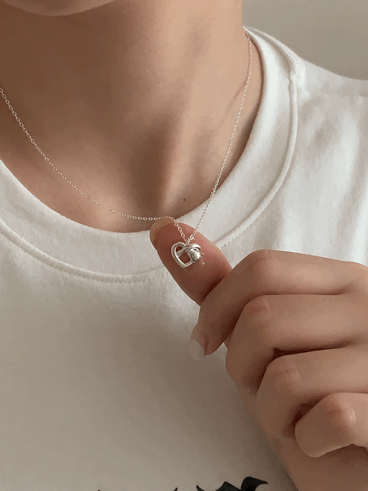 [silver 925] bold pretzel necklace