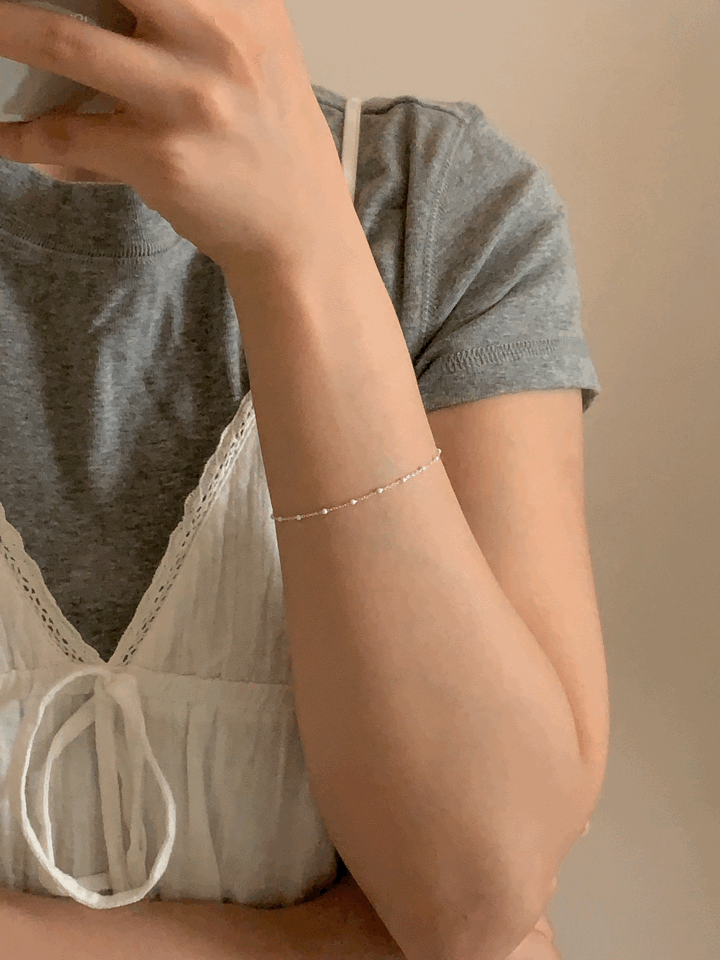 [silver 925] white bracelet