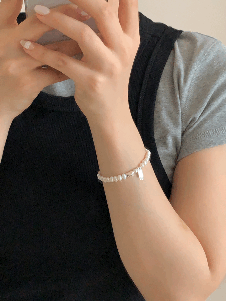 [silver 925] kidney bean bracelet