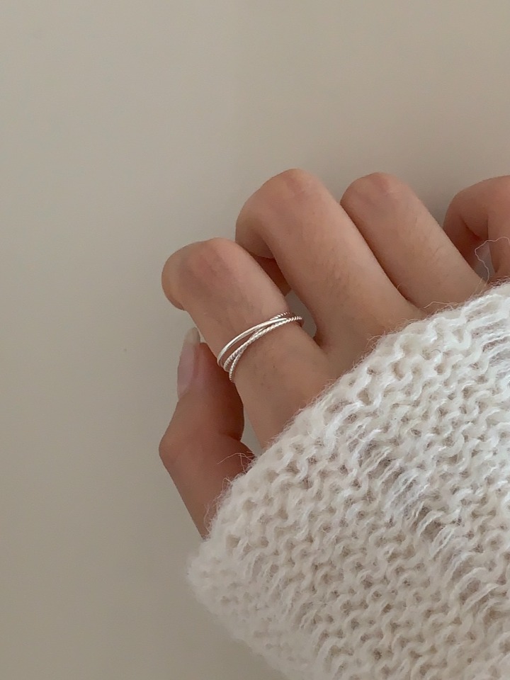 [silver 925] simple layered ring