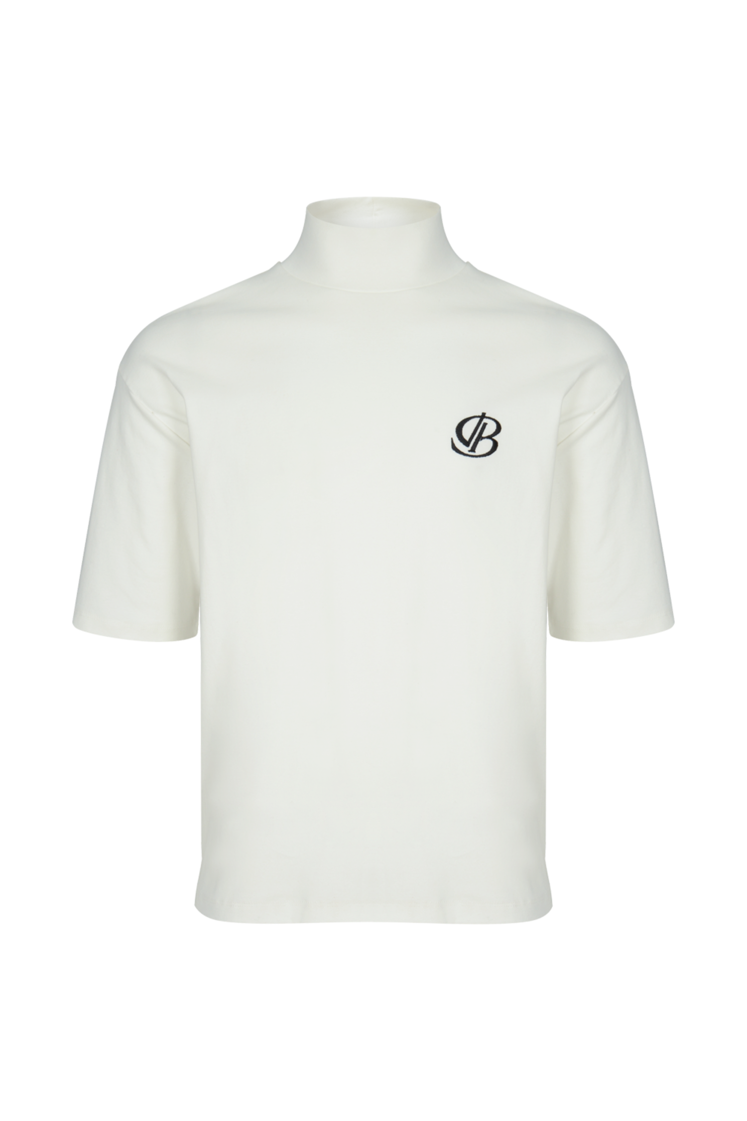 D:BEL화이트 Logo Half-Neck T-Shirt