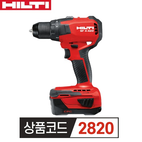 HILTI 힐티 22V 무선 충전용 드릴 척타입  SF 4-A22 4.0Ah 세트 (4.0 배터리2개, 충전기1개포함)