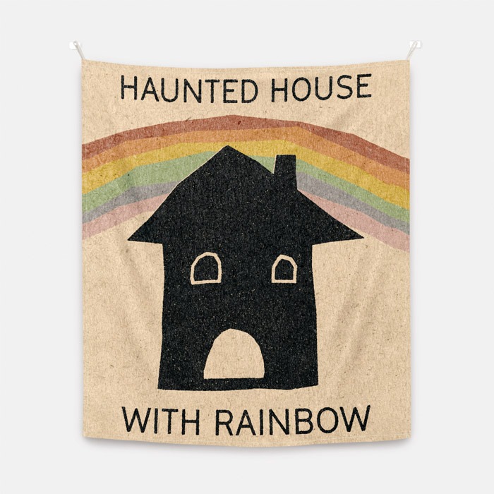 뚜누 데이비드 슈미트 작가 Haunted House with Rainbow 패브릭 포스터 대형