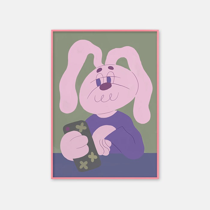 뚜누 Polepipe 작가 pink rabbit 포스터