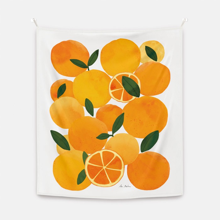 뚜누 애나 마르티네즈 작가 Still life of Oranges 패브릭 포스터 대형