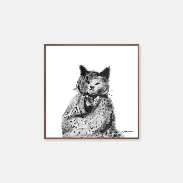 뚜누 AYAKA 작가 옷을 입은 고양이 포스터