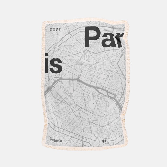 뚜누 플로렌 보다르트 작가 Paris Map 극세사 담요