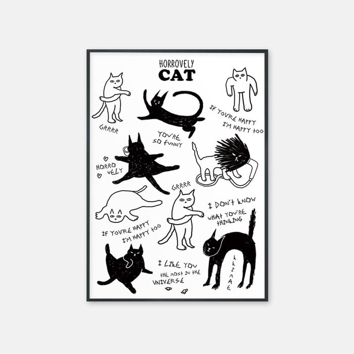 뚜누 키매 작가 고양이들 낙서 포스터