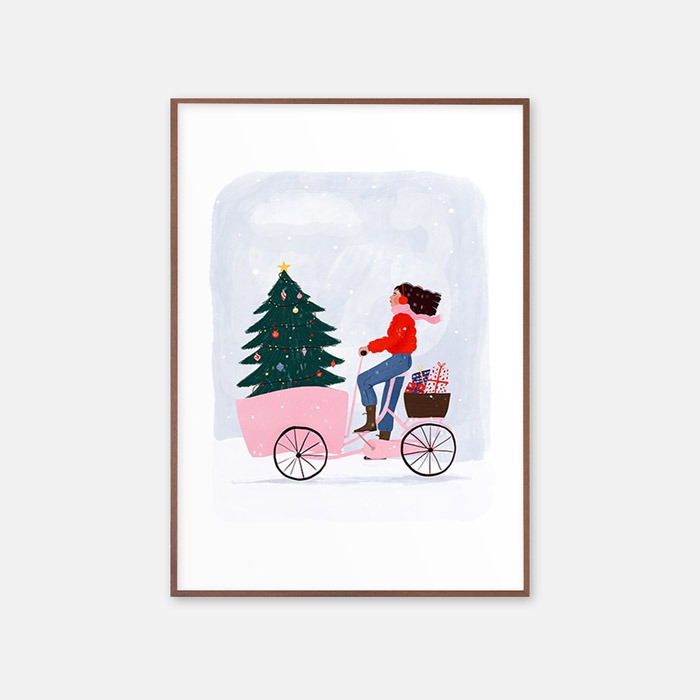 뚜누 마야 톰야노비치 작가 Christmas bicycle 포스터