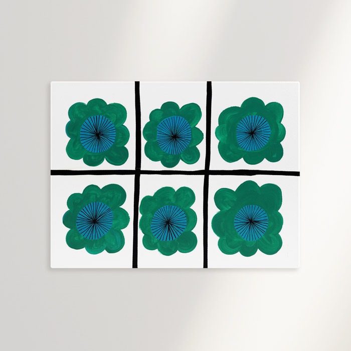 뚜누 낸시 맥키 작가 Six green flowers 캔버스 액자