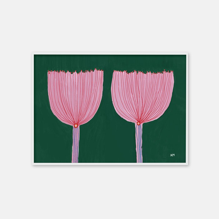 뚜누 낸시 맥키 작가 Two pink flowers 포스터
