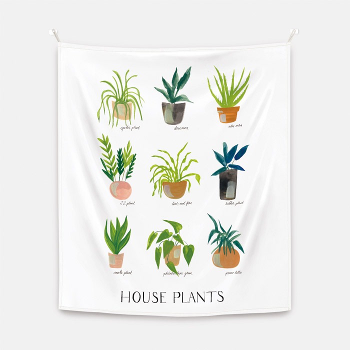 뚜누 로라 페이지 작가 House Plants 패브릭 포스터 대형