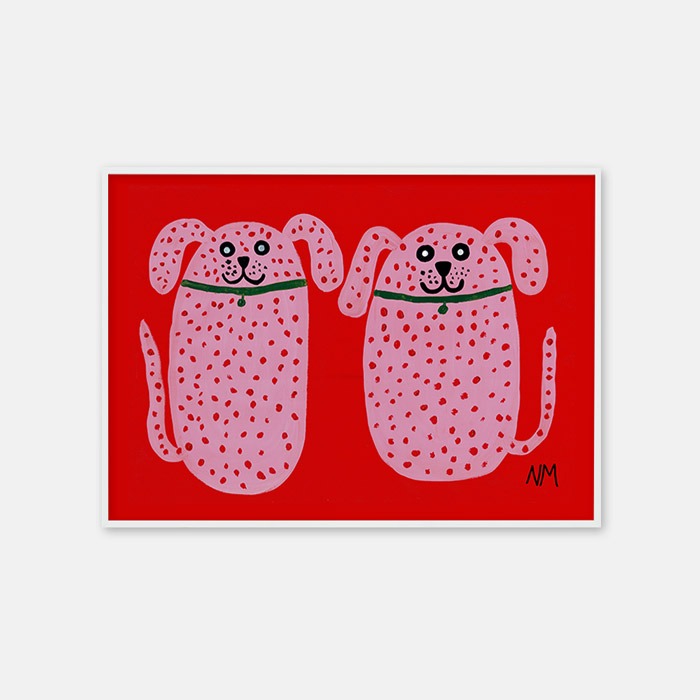 뚜누 낸시 맥키 작가 Two pink spotty dogs 포스터