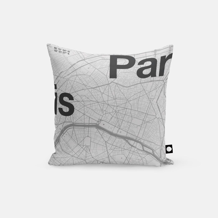 뚜누 플로렌 보다르트 작가 Paris Map 쿠션 커버