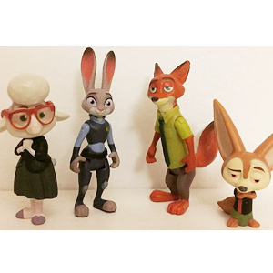 Tomy Zootopia 디즈니 주토피아 캐릭터 팩  피규어 4종세트