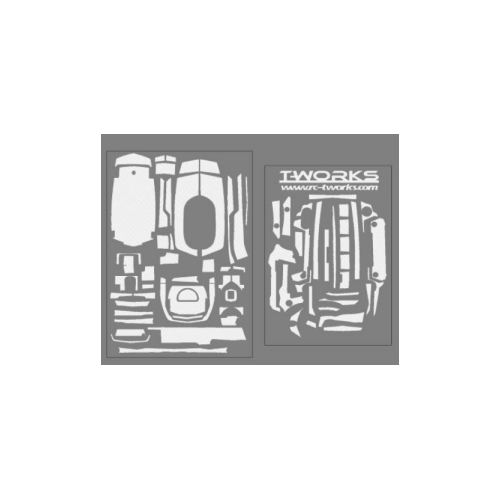 TS-045 Shiny Graphite Sticker (Sanwa&amp;Airtronics M17)