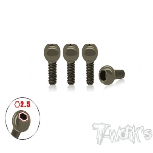 TO-FW06-A 7075-T6 Hard Coated Alum. Hex Socket 5.8mm Pivot Ball ( For Kyosho FW06 ) 4pcs.