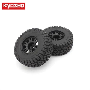 KYKBTH002BK Glued Tire＆Wheel Set 2.4&quot;(KB10L/Black/2pcs)