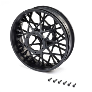 LOS46001 Rear Wheel Set, Black: Promoto-MX