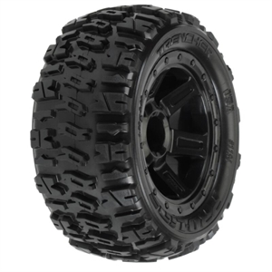 1194-11 1/16 Trencher M2 Fr/Rr 2.2&amp;quot; Tires Mounted 12mm Blk Desperado (2)