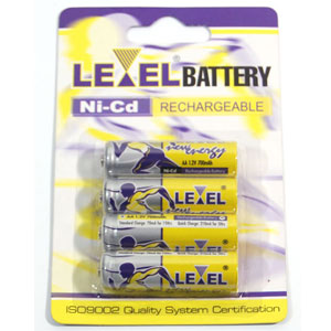 LEXEL AA Size BATTERY Ni-Cd 700mAh (4)