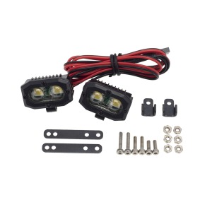 948632 사각 스포트라이트 LED (2) Headlight Spotlight for 1/10 Crawler 트라이얼 악세서리