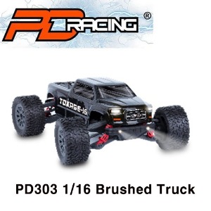 PD303-B 1/16 Brushed Truck TK-16 트럭,40km/h+, 블랙 바디,조종기,USB충전기,배터리 포함 풀세트