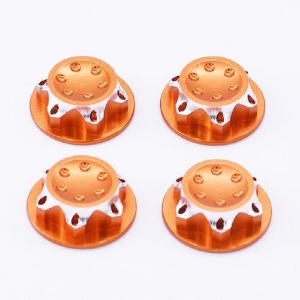 RC Car Antidust Nut 17mm 4pcs/set Orange