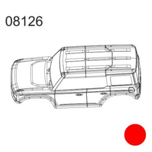 HB08126-02  HB-R1002 car shell (Red)