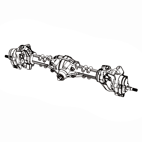 (P8HSA) Front axle assembly