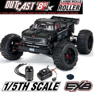 [최신형 아웃캐스터 EXB 모변포함버전] ARRMA  1/5 OUTCAST 4WD EXtreme Bash Roller, Black