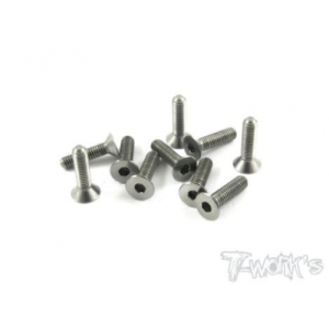 TSS-312C 3mm x 12mm Titanium Hex. Countersink Screw 10pcs.