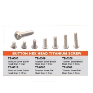 TB-0316 Titanium Screw Ball Head 3mm X 16mm (10)