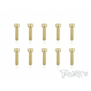 GSS-312H 3x12mm Gold Plated Hex. Socket Head Screws（10pcs.）